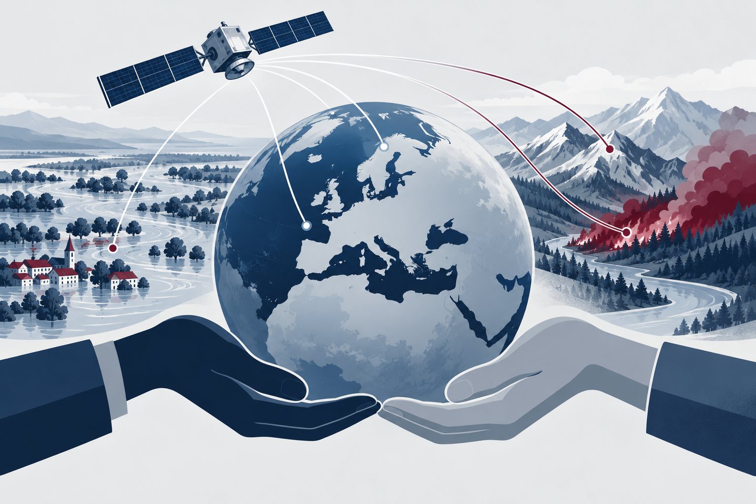 Ilustrație: Comisia Europeană a convenit un cadru spațial pentru gestionarea dezastrelor