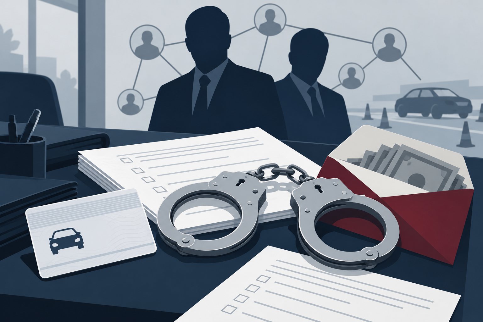 Ilustrație: Conducerea Serviciului de Permise Ilfov a fost reținută de DNA pentru luare de mită