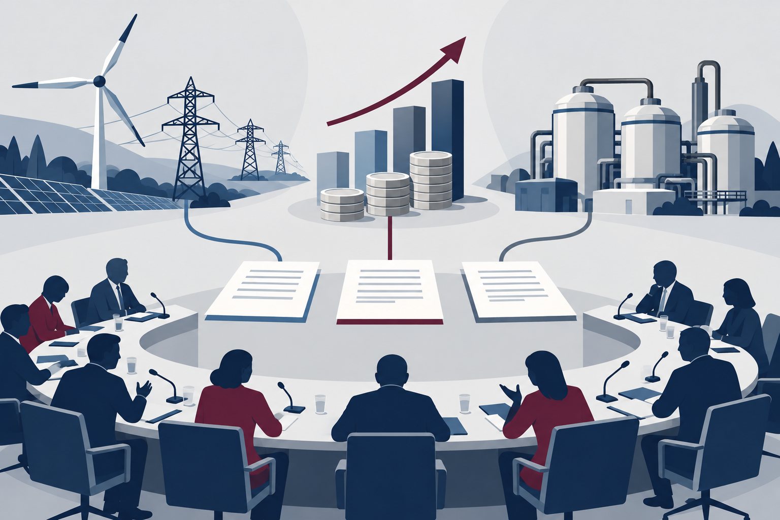 Ilustrație: Ovidiu Cîmpean prezintă pozițiile comisiei privind dosarele energetice europene
