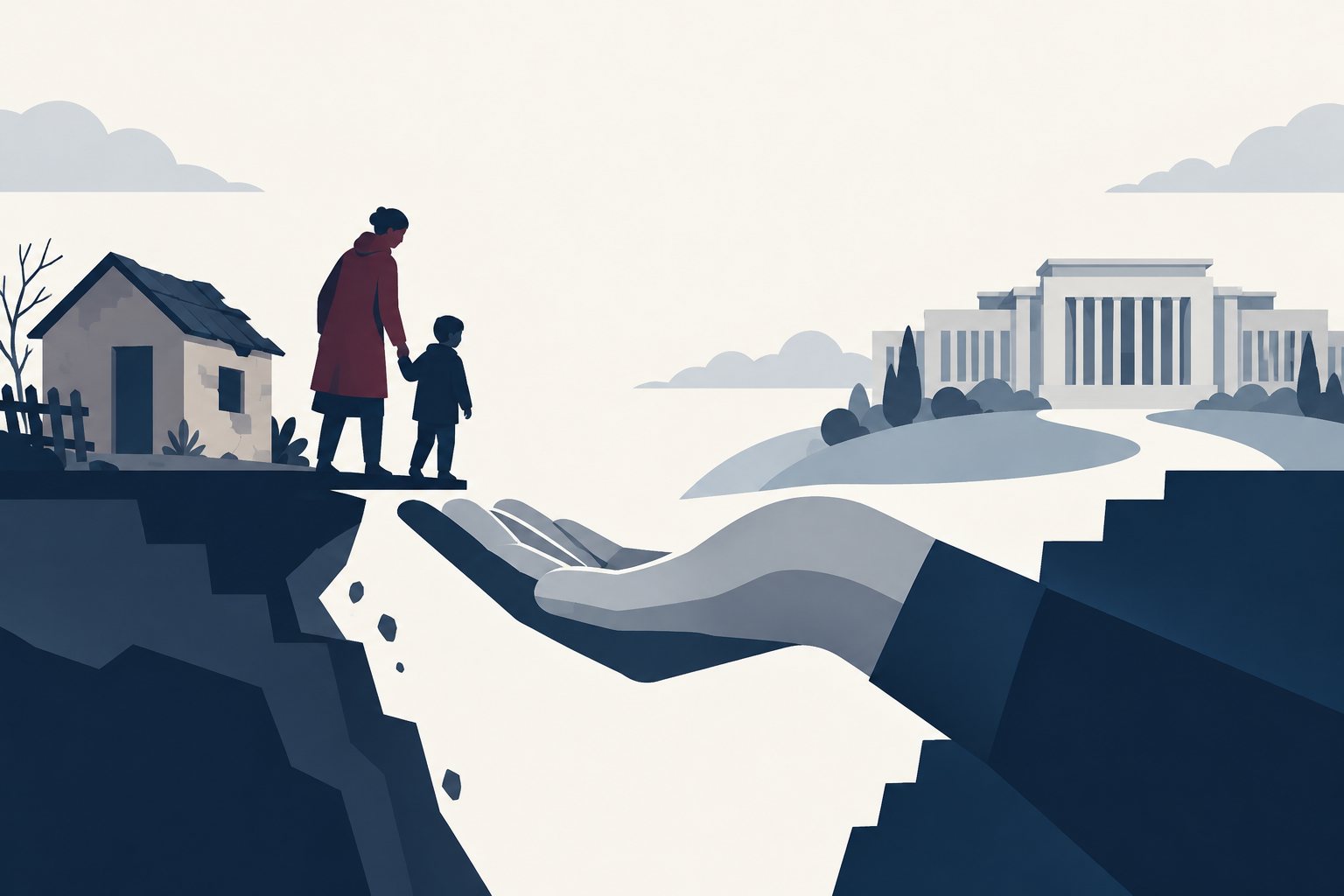 Ilustrație: Simona-Elena Macovei Ilie cere revizuirea politicilor sociale și combaterea sărăciei