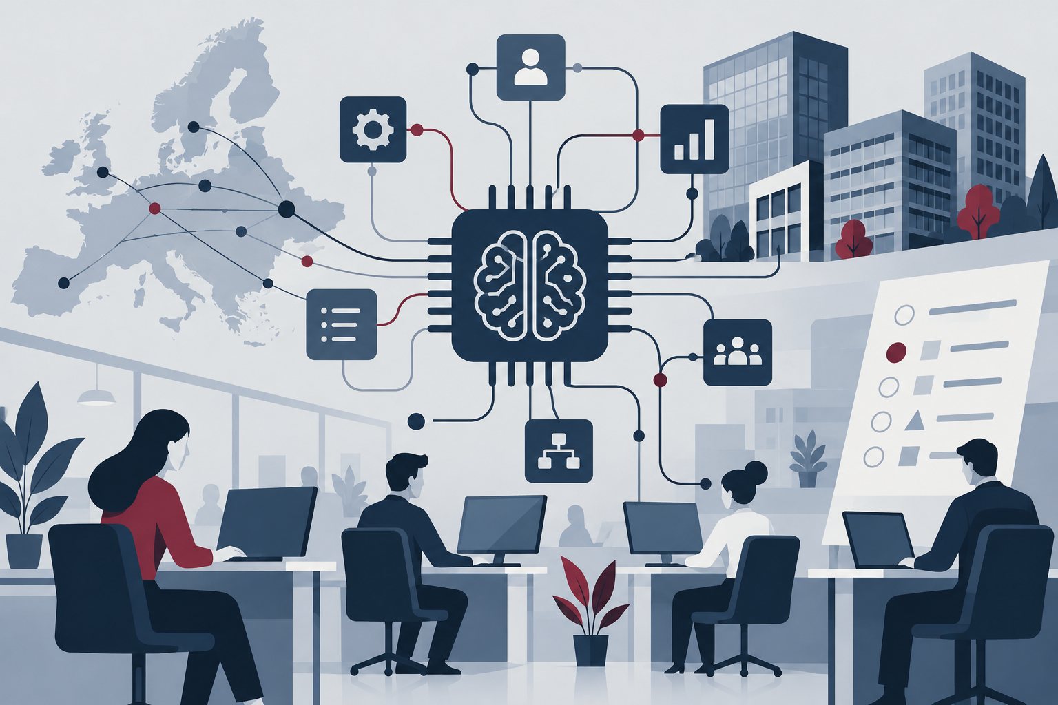Ilustrație: Sondaj: 42% dintre companiile din Uniunea Europeană utilizează inteligența artificială