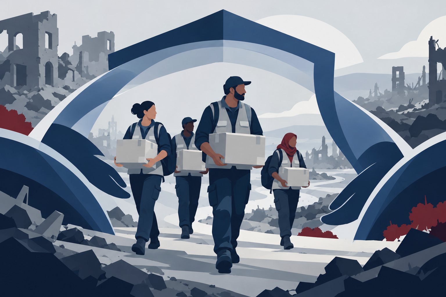 Ilustrație: Uniunea Europeană extinde programul de protecție a personalului umanitar